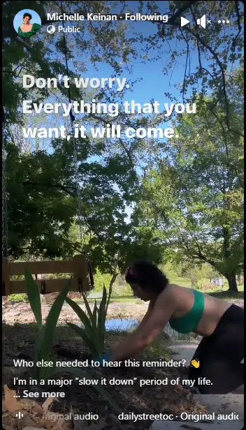 I’m in a major “slow it down” period of my life.